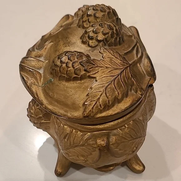 Antique Ormolu Jewelry Box Bronze Footed Jewelry Casket